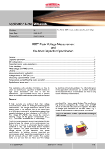 IGBT Peak Voltage Measurement Snubber Capacitor