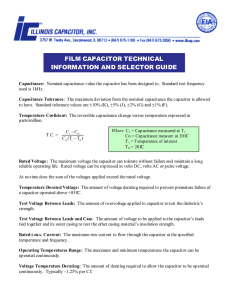 film capacitor technical information and selector