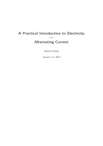A Practical Introduction to Electricity — Alternating Current