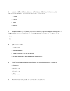 1. Two coils in differential connection have self