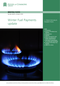 Winter Fuel Payments update