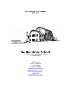 The Hartsbrook School Handbook 2015 – 2016 A Waldorf School in