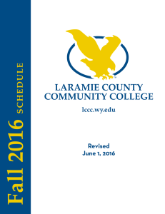 Fall 2016 Main Campus - Laramie County Community College