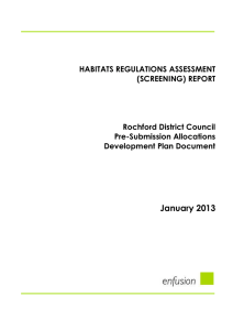 Habitats Regulation Assessment