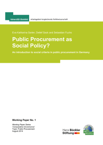 Public Procurement as Social Policy?