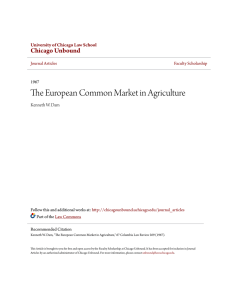 The European Common Market in Agriculture