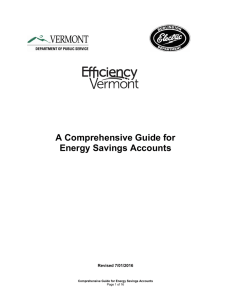 A Comprehensive Guide for Energy Savings Accounts