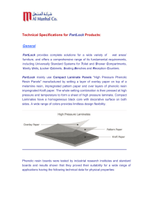 Technical Specifications for PartLock Products