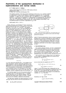 Asymmetry of the quasiparticle distribution in