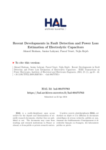 Recent Developments in Fault Detection and Power Loss