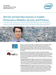 Mission Critical Solutions Featuring Red Hat and Intel