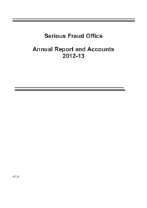 Serious Fraud Office annual report and accounts 2012-13