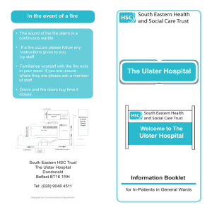 the Ulster Hospital Booklet - South Eastern Health and Social Care