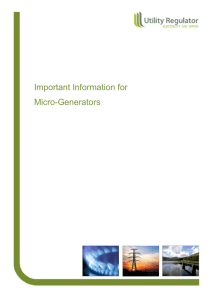 Important Information for Micro-Generators