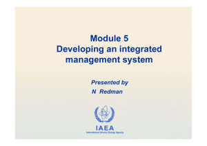 Module 5 Developing an integrated management system