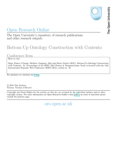 Open Research Online Bottom-Up Ontology Construction with