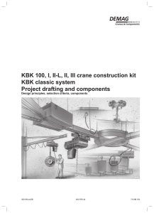 KBK 100, I, II-L, II, III crane construction kit KBK