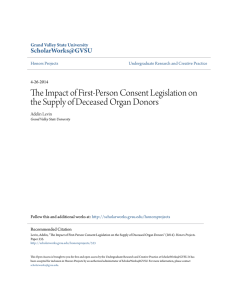 The Impact of First-Person Consent Legislation on the Supply of