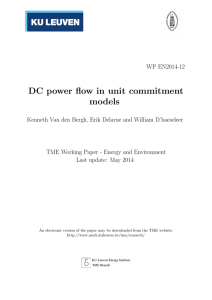DC power flow in unit commitment models