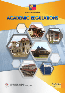 academic regulation - Laman Web Rasmi Kolej Profesional MARA