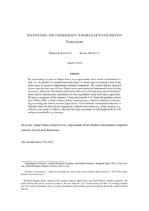 identifying the independent sources of consumption variation