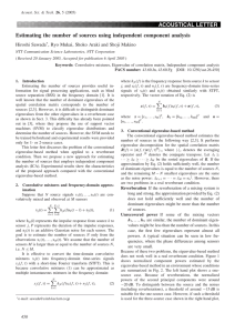 Estimating the number of sources using independent component