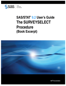 SAS/STAT 9.2 User`s Guide: The SURVEYSELECT Procedure