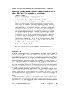 Radiation therapy vault shielding calculational methods