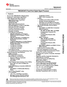 TMS320C6472 Fixed-Point Digital Signal Processor (Rev. G)