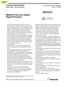 MSC8157, MSC8157 Six-Core Digital Signal Processor