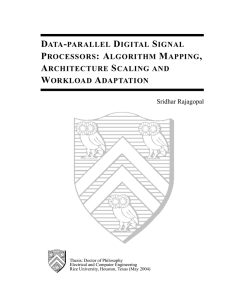 DATA-PARALLEL DIGITAL SIGNAL PROCESSORS: ALGORITHM