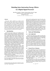 Modeling Inter-Instruction Energy Effects in a Digital Signal Processor