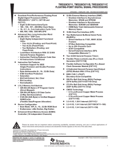 TMS320C6711/11B/11C Floating-Point Digital Signal Processors