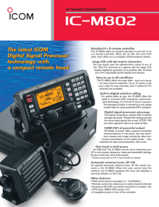 The latest ICOM Digital Signal Processor technology with a compact