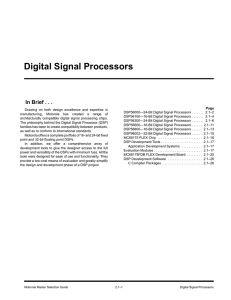 Digital Signal Processors