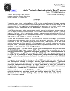 Global Positioning System in a Digital Signal Processor