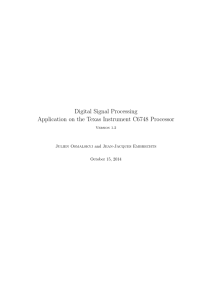 Digital Signal Processing Application on the Texas Instrument