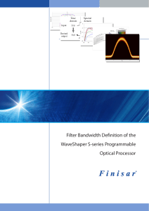 Filter Bandwidth Definition of the WaveShaper S-series