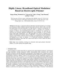 Highly Linear, Broadband Optical Modulator Based on Electro