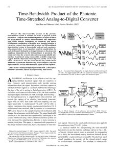 Time-bandwidth product of the photonic time-stretched