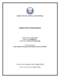Engineering Training Report