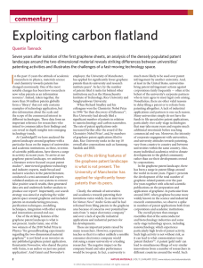 Exploiting carbon flatland