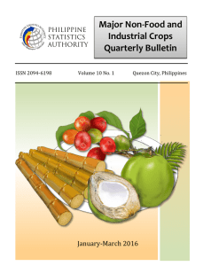 Major Non - Food and Industrial Crops Quarterly Bulletin, January