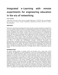 Integrated e-Learning with remote experiments for engineering