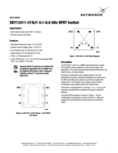 SKY13411-374LF 0.1-6.0 GHz DPDT Switch Data Sheet, document