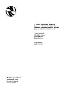 A Study of Adaptive and Optimizing Behavior for Electric Vehicles