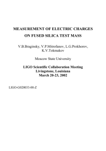 Measurement of electric charge on the test mass