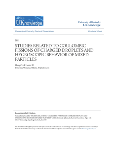 studies related to coulombic fissions of charged