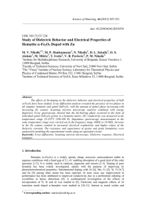 Study of Dielectric Behavior and Electrical Properties of Hematite α
