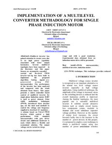 implementation of a multilevel converter methadology for single